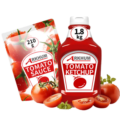 calidad Salsa de tomate con sabor 17.3 g Carbohidratos 4.6 g Proteína por 100 g fábrica